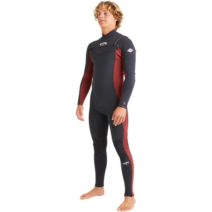 2024 Billabong Mens Absolute Natural 4/3mm Chest Zip Wetsuit ABYW100258 - Burnt Henna